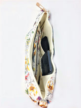 Load image into Gallery viewer, White Floral Leather Crossbody Handbag | Exclusive | Stylish Tassel Bags | Faux Leather |