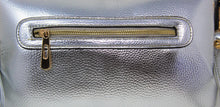 Load image into Gallery viewer, Silver Wrist-let Bag | Long Cross body Strap | Leather | Stylish/Trendy Collection