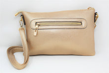 Load image into Gallery viewer, Golden Wrist-let Bag | Long Cross body Strap | Leather | Stylish/Trendy Collection