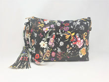 Load image into Gallery viewer, Floral Print Leather Crossbody Handbag | Exclusive | Stylish Tassel Bags | Faux Leather |