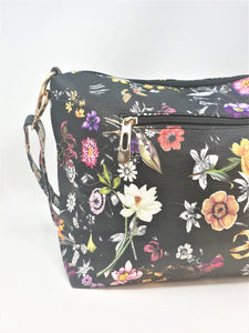 Floral Print Leather Crossbody Handbag | Exclusive | Stylish Tassel Bags | Faux Leather |