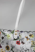 Load image into Gallery viewer, White Printed Shoulder Bag | Floral Pattern | White Straps | Faux Leather | Medium Size | Stylish/ Trendy Collection
