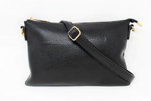 Load image into Gallery viewer, Black Wrist-let Bag | Long Cross body Strap | Leather | Stylish/Trendy Collection