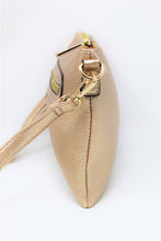 Load image into Gallery viewer, Golden Wrist-let Bag | Long Cross body Strap | Leather | Stylish/Trendy Collection