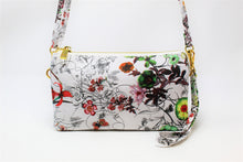 Load image into Gallery viewer, White Printed Wrist-let bag | Long straps | Compact | Trendy/Stylish Collection