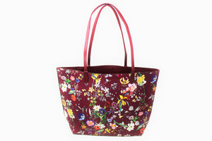 Purple Printed Hand Bag | Floral Pattern | Purple Straps | Faux Leather | Medium Size | Stylish/ Trendy Collection
