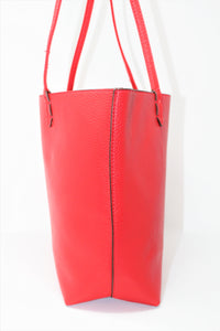 Red Leather Bag | Red Straps | Faux Leather | Medium Size | Stylish/ Trendy Collection