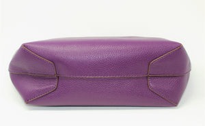 Purple Leather Bag | Red Straps | Faux Leather | Medium Size | Stylish/ Trendy Collection
