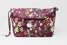 Load image into Gallery viewer, Dark Purple Floral Leather Crossbody Handbag | Exclusive | Stylish Hanging Bags | Faux Leather | Sling Bag