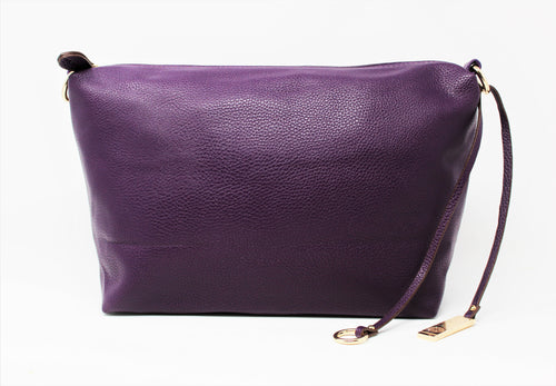 Purple Leather Bag | Red Straps | Faux Leather | Medium Size | Stylish | Trendy Collection