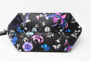 Black Floral Leather Mini Handbag | Exclusive | Stylish Hanging Bags | Faux Leather | Sling Bag| Top Handle Bag