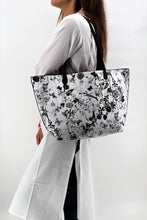 Load image into Gallery viewer, White Printed Shoulder Bag | Floral Pattern | Skin Straps | Faux Leather | Medium Size | Stylish | Trendy Collection
