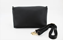 Load image into Gallery viewer, Black sling | Shoulder Bag | Black Straps | Faux Leather | Medium Size | Stylish/ Trendy Collection