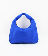 Load image into Gallery viewer, Royal Blue Leather  Handbag | Mesh Design | Exclusive | Stylish Handbag | Faux Leather | Stylish | Medium Size