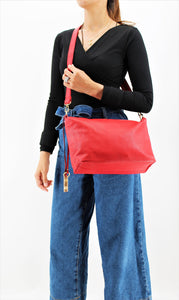 Red Leather Crossbody Handbag | Exclusive | Stylish Hanging Bags | Faux Leather | Sling Bag |