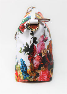 Bright White Floral Leather Crossbody Handbag | Exclusive | Stylish Hanging | Faux Leather | Floral