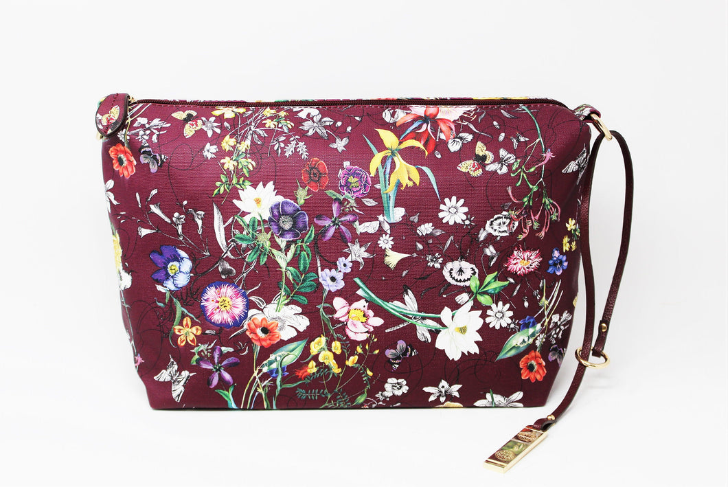Dark Purple Floral Leather Crossbody Handbag | Exclusive | Stylish Hanging Bags | Faux Leather | Sling Bag