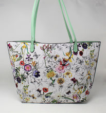 Load image into Gallery viewer, White Floral Tote | Stylish Bags | Exclusive Collection | Faux Leather |