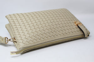 Beige Clutch Bag | Stylish Bags | Exclusive Collection | Stylish Tassel Bags | Faux Leather | Mesh Design