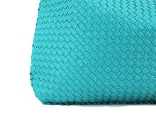 Load image into Gallery viewer, Turquoise Leather Handbag | Mesh Design | Exclusive | Stylish Handbag | Faux Leather | Stylish | Medium Size
